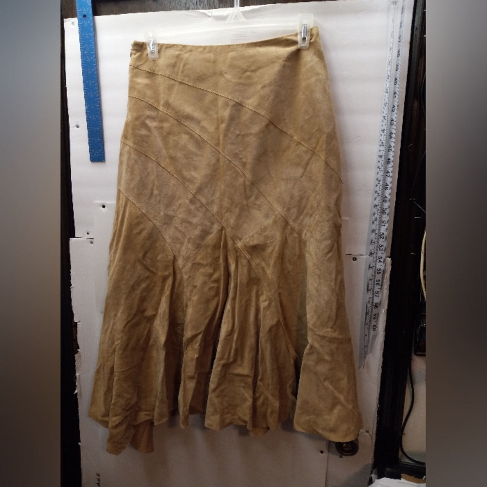 Valerie Stevens 100%Leather Cottagecore Mermaidcore Convertible Maxi Skirt Y2K